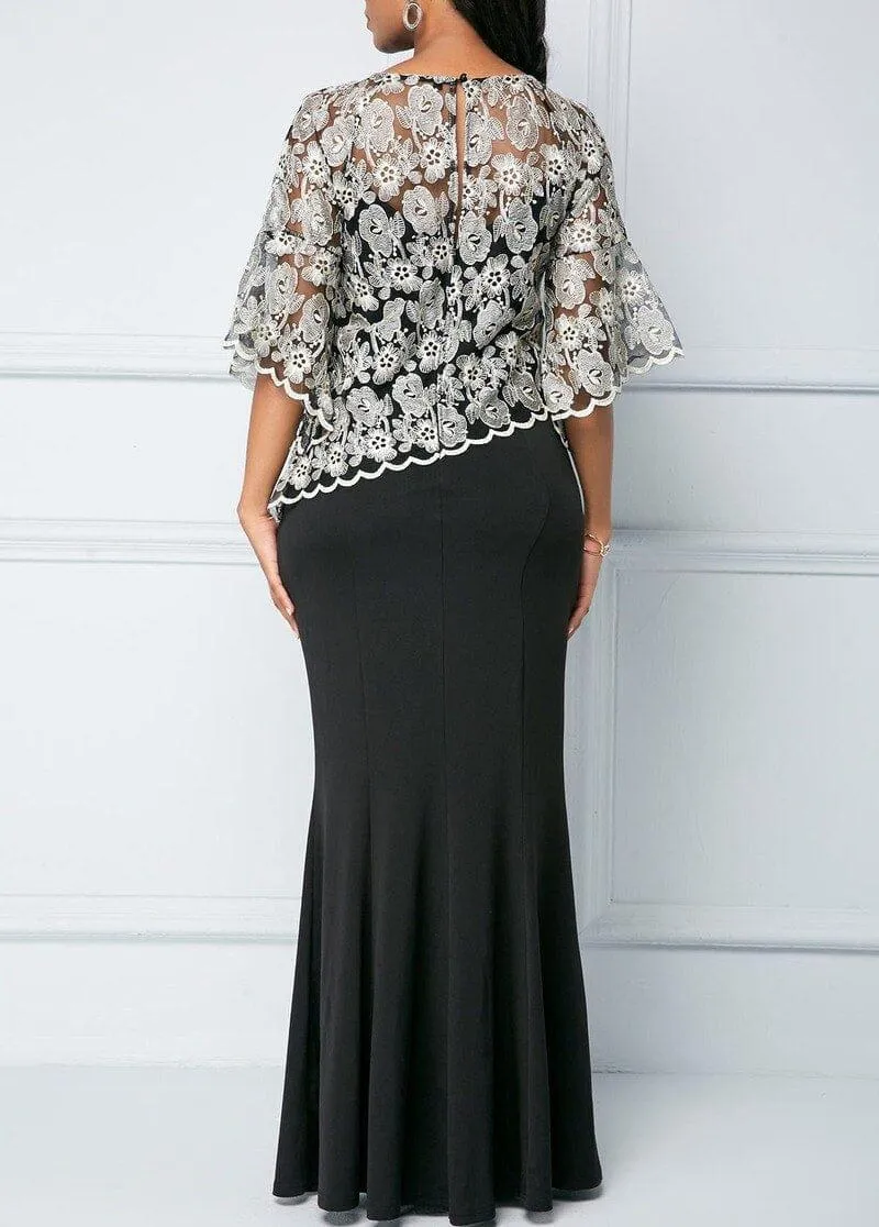 African Maxi Dresses For Women 2020 Black Fashion Robe Long Dress
