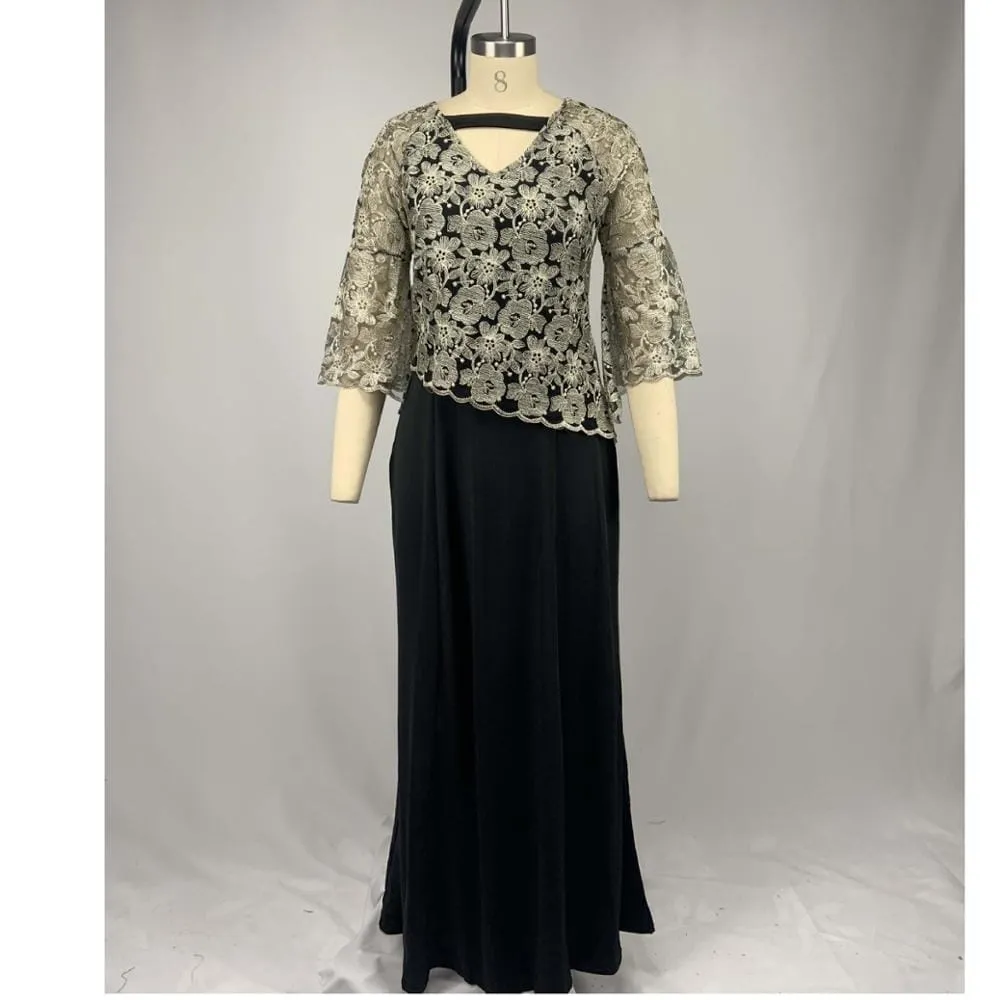 African Maxi Dresses For Women 2020 Black Fashion Robe Long Dress