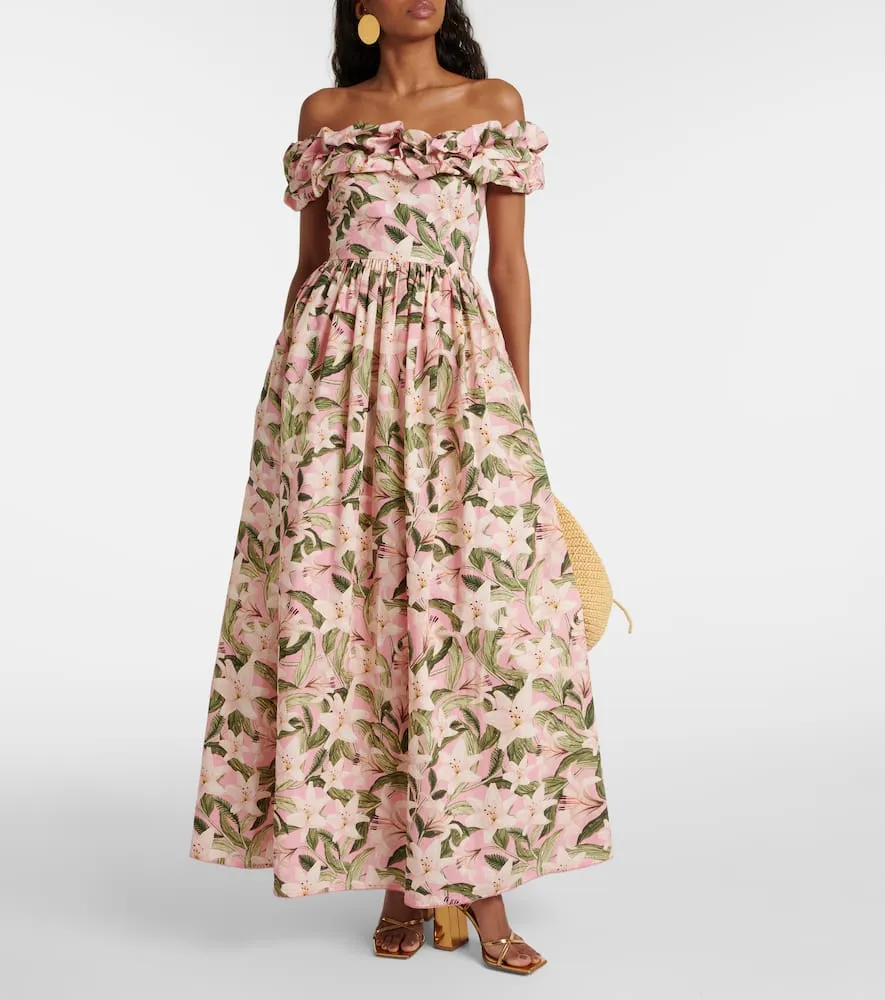 Agua by Agua Bendita Espliego floral cotton maxi dress
