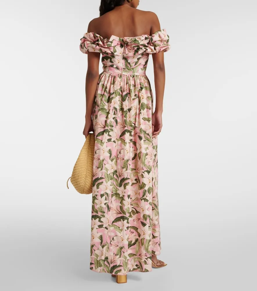 Agua by Agua Bendita Espliego floral cotton maxi dress