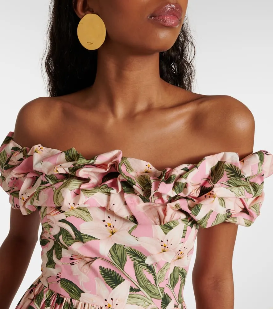 Agua by Agua Bendita Espliego floral cotton maxi dress