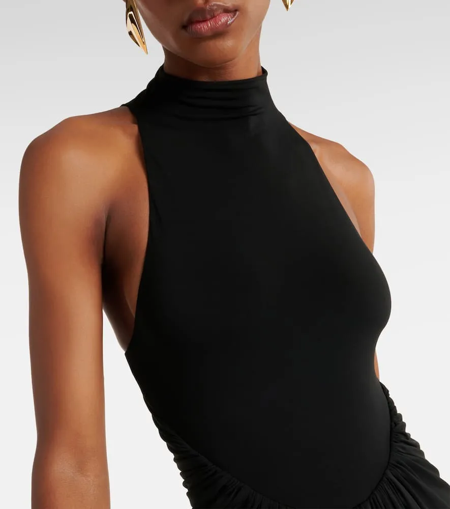 Alaia Halterneck draped gown