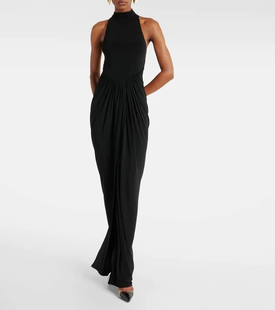 Alaia Halterneck draped gown