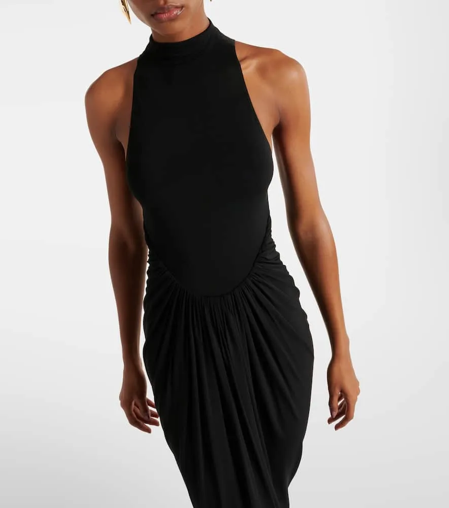 Alaia Halterneck draped gown