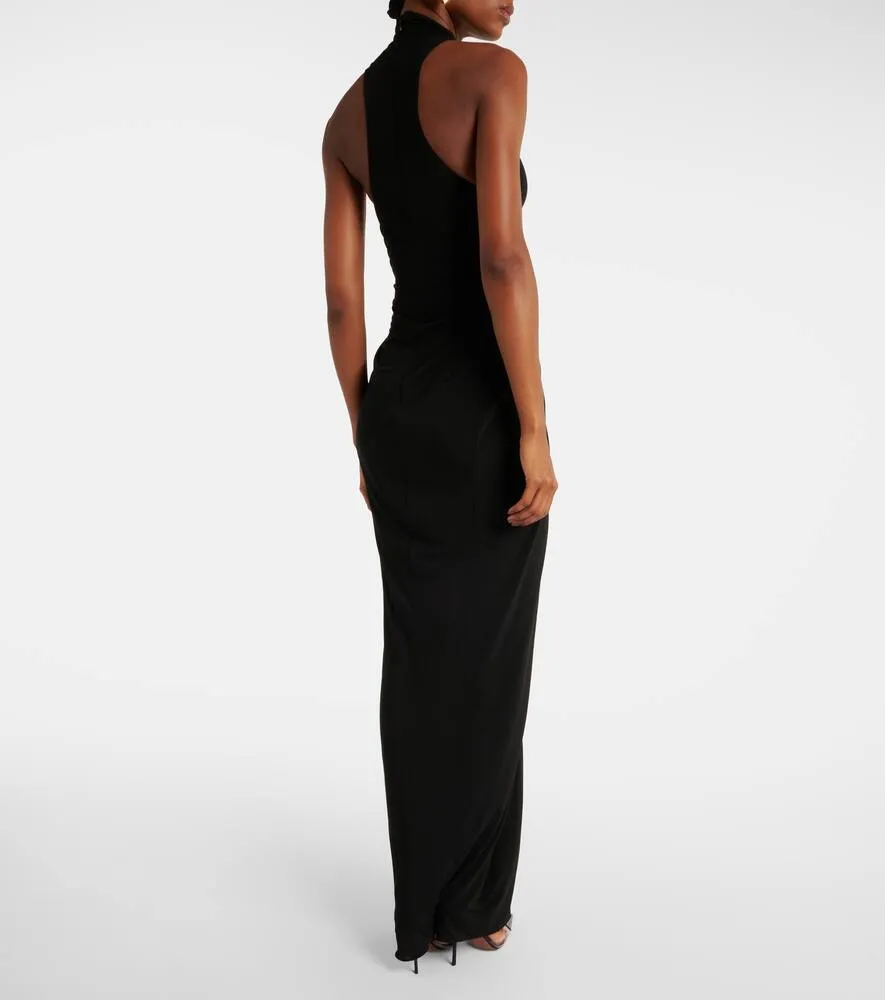 Alaia Halterneck draped gown