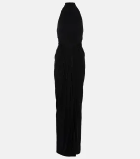 Alaia Halterneck draped gown
