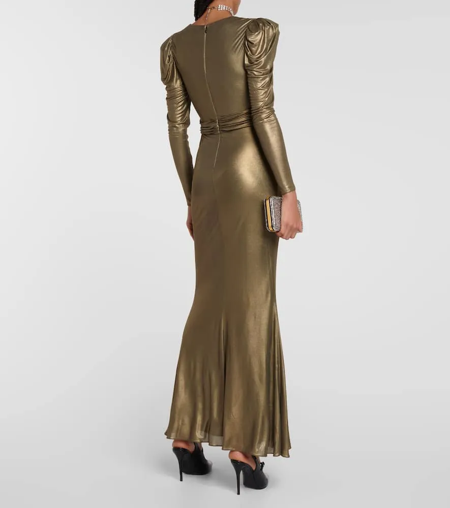 Alessandra Rich Embellished metallic gown