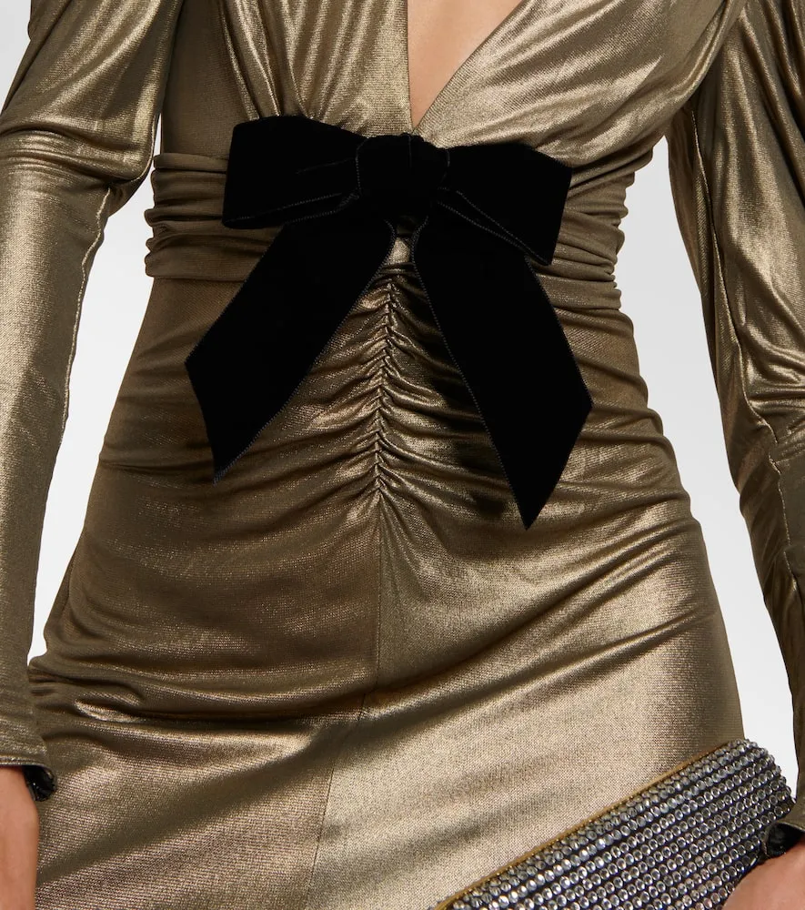 Alessandra Rich Embellished metallic gown