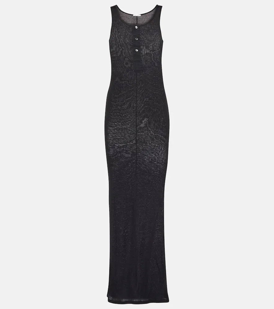 Ami Paris Knitted cotton maxi dress