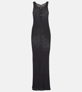Ami Paris Knitted cotton maxi dress