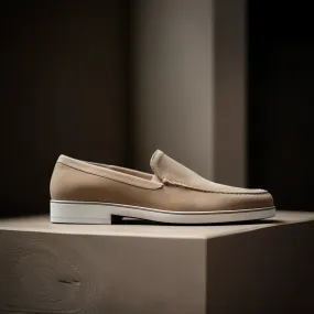 Beige Suede Ferdinando Loafers