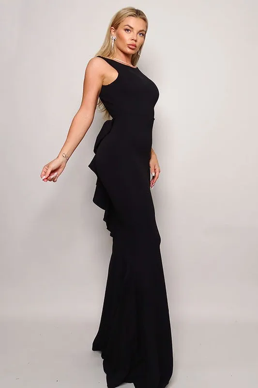 Black Golden Globe Award Maxi Dress
