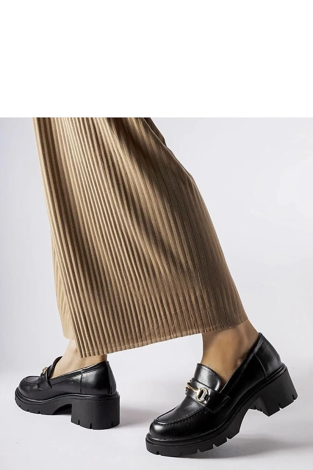 Black high-heeled shoes
