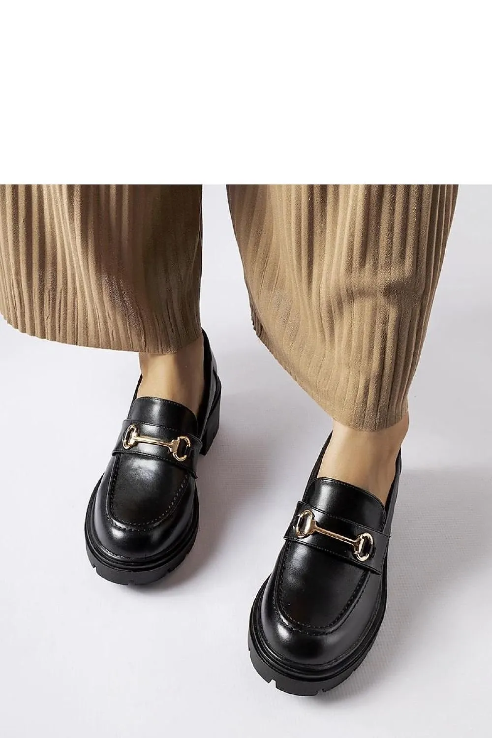 Black high-heeled shoes
