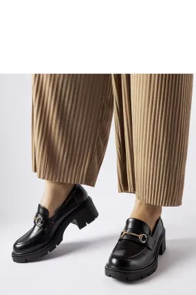 Black high-heeled shoes