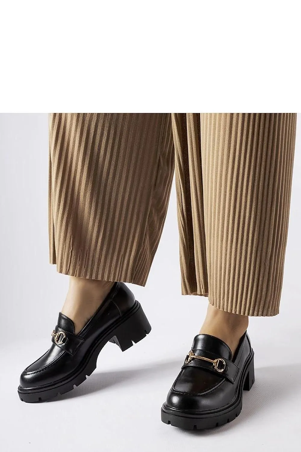 Black high-heeled shoes