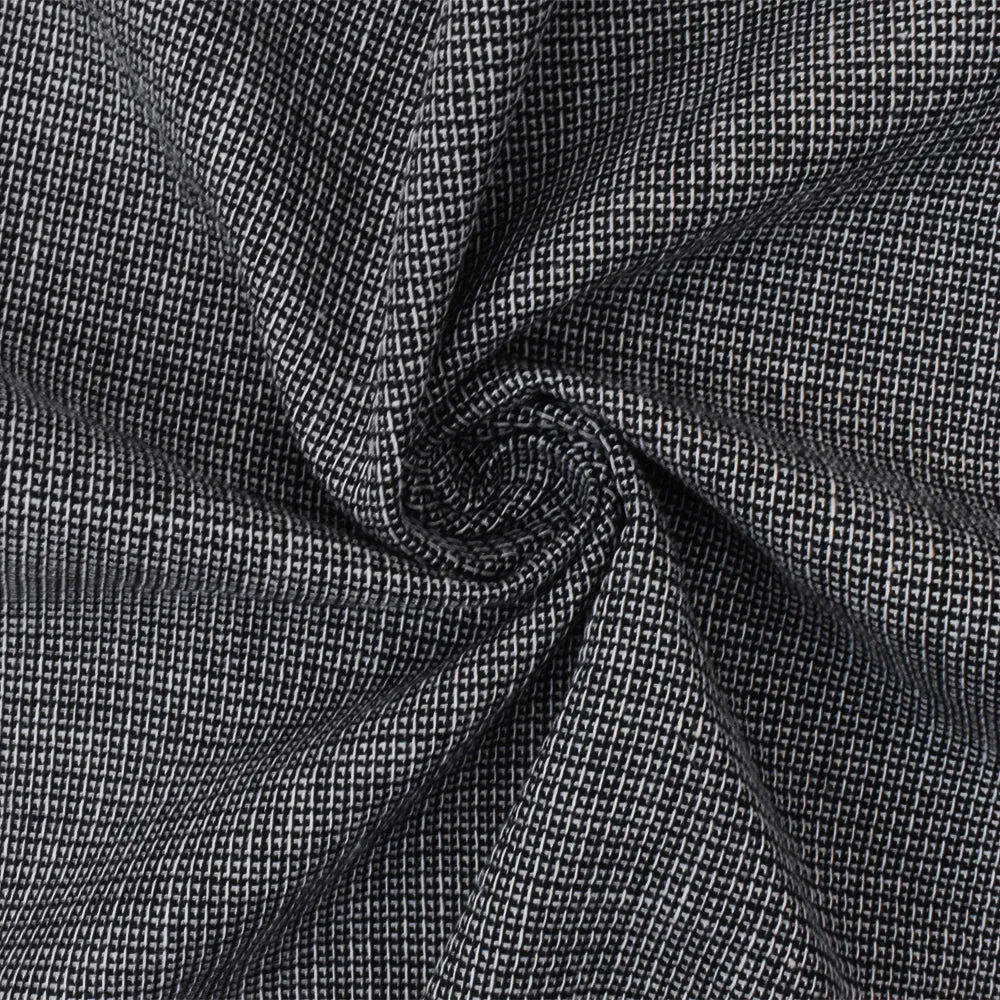 Black-White Texture Dobby Cotton Shirting Woven Fabric