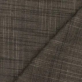 Brown-Beige Texture Cross Hatch Stretch Poly Shirting Woven Fabric