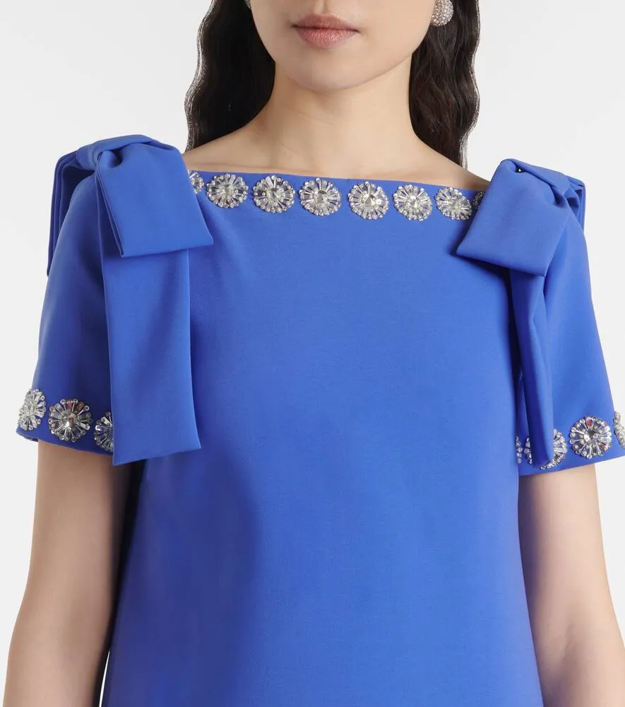 Carolina Herrera Embroidered bow-detail cr√É¬™pe gown
