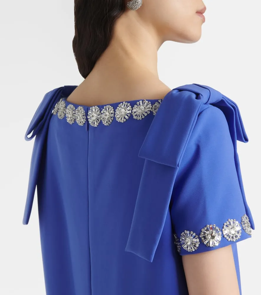 Carolina Herrera Embroidered bow-detail cr√É¬™pe gown