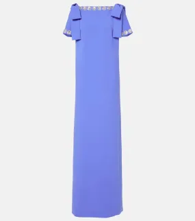 Carolina Herrera Embroidered bow-detail cr√É¬™pe gown