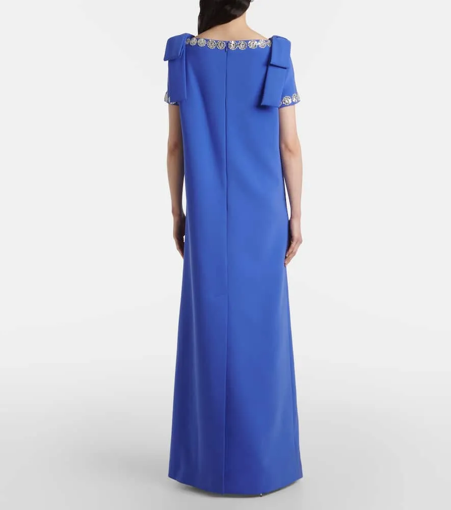 Carolina Herrera Embroidered bow-detail cr√É¬™pe gown