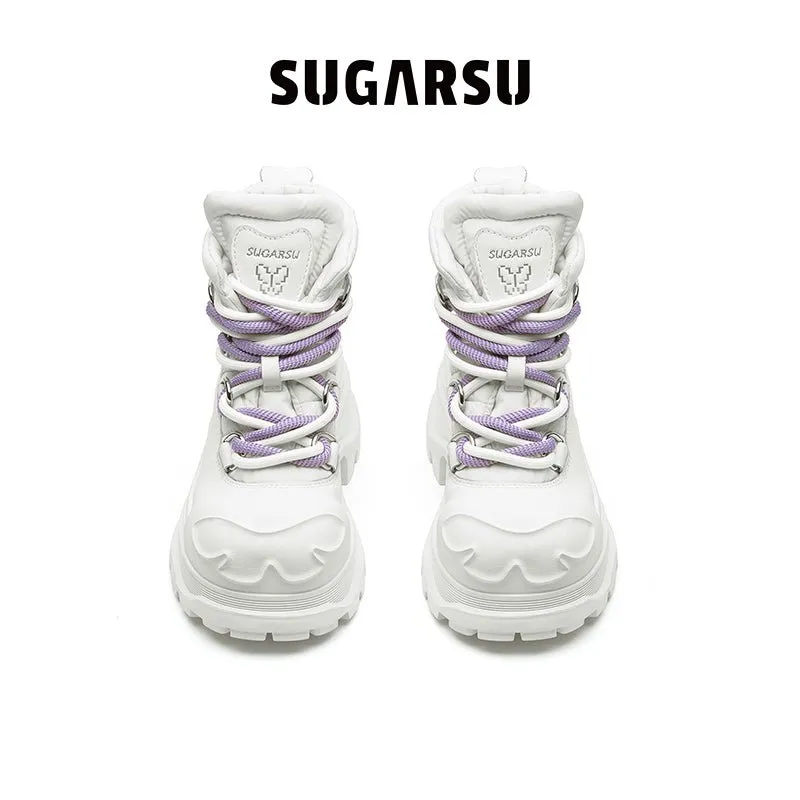 Casual Down Thick Bottom Short Boots White
