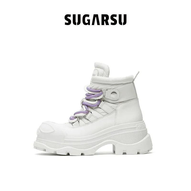 Casual Down Thick Bottom Short Boots White