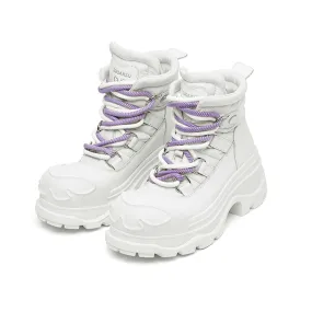 Casual Down Thick Bottom Short Boots White