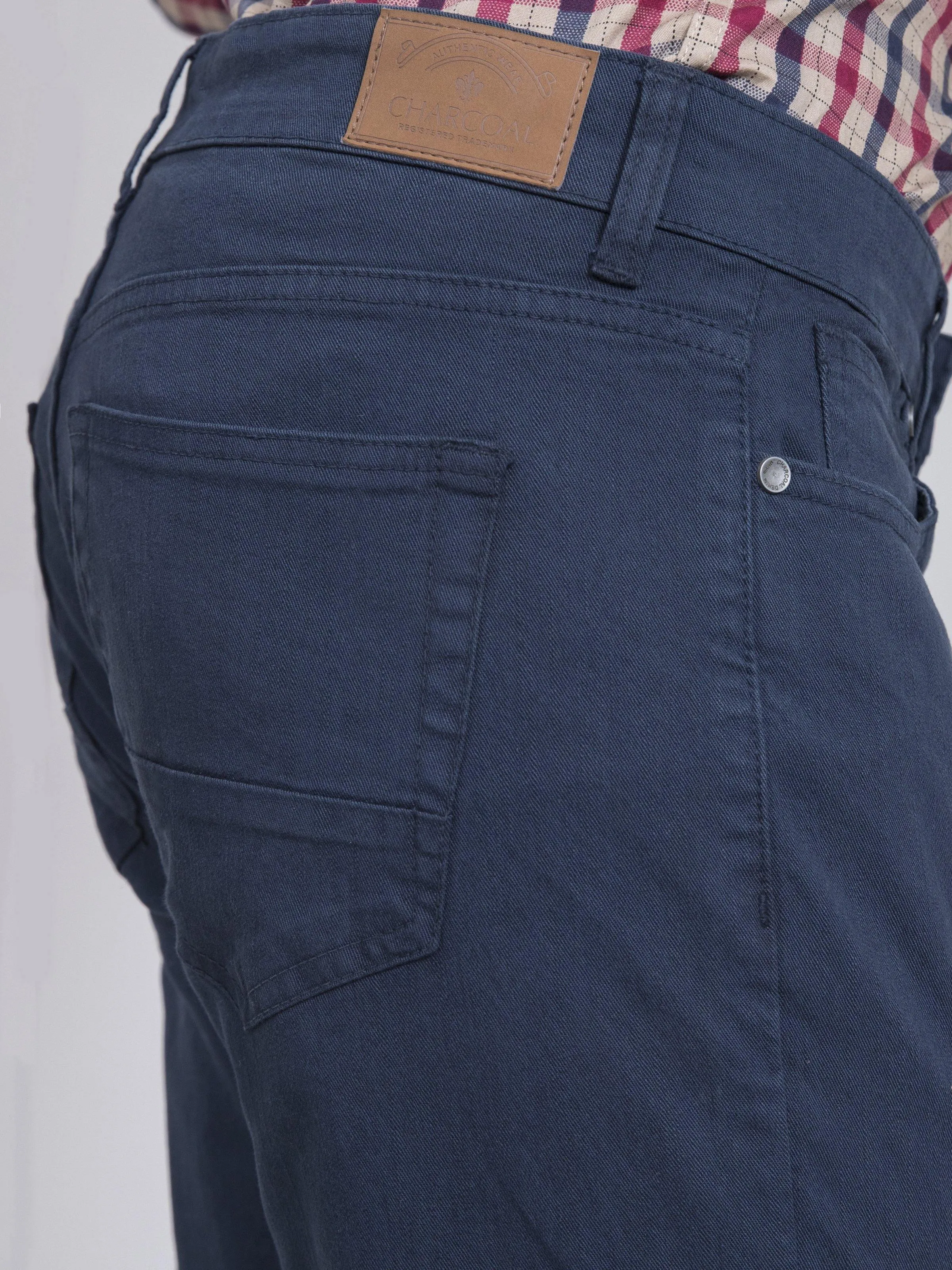 CASUAL PANT SLIM FIT 5 POCKET NAVY BLUE