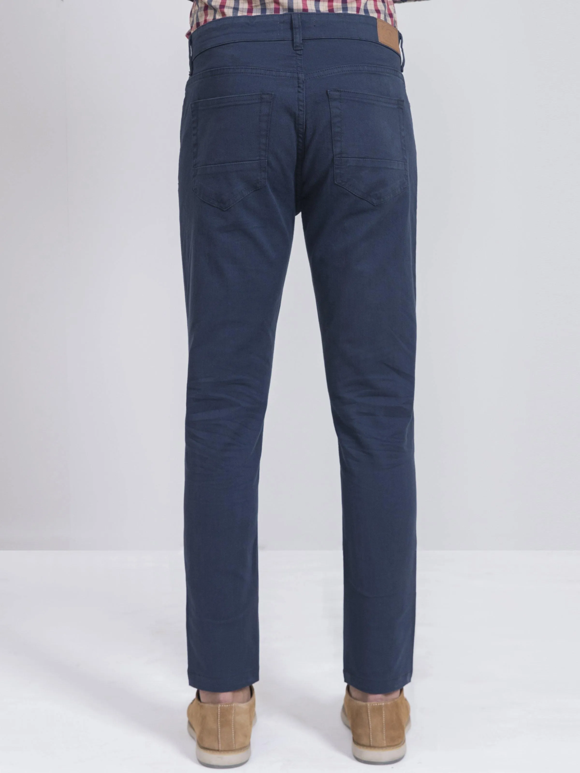 CASUAL PANT SLIM FIT 5 POCKET NAVY BLUE