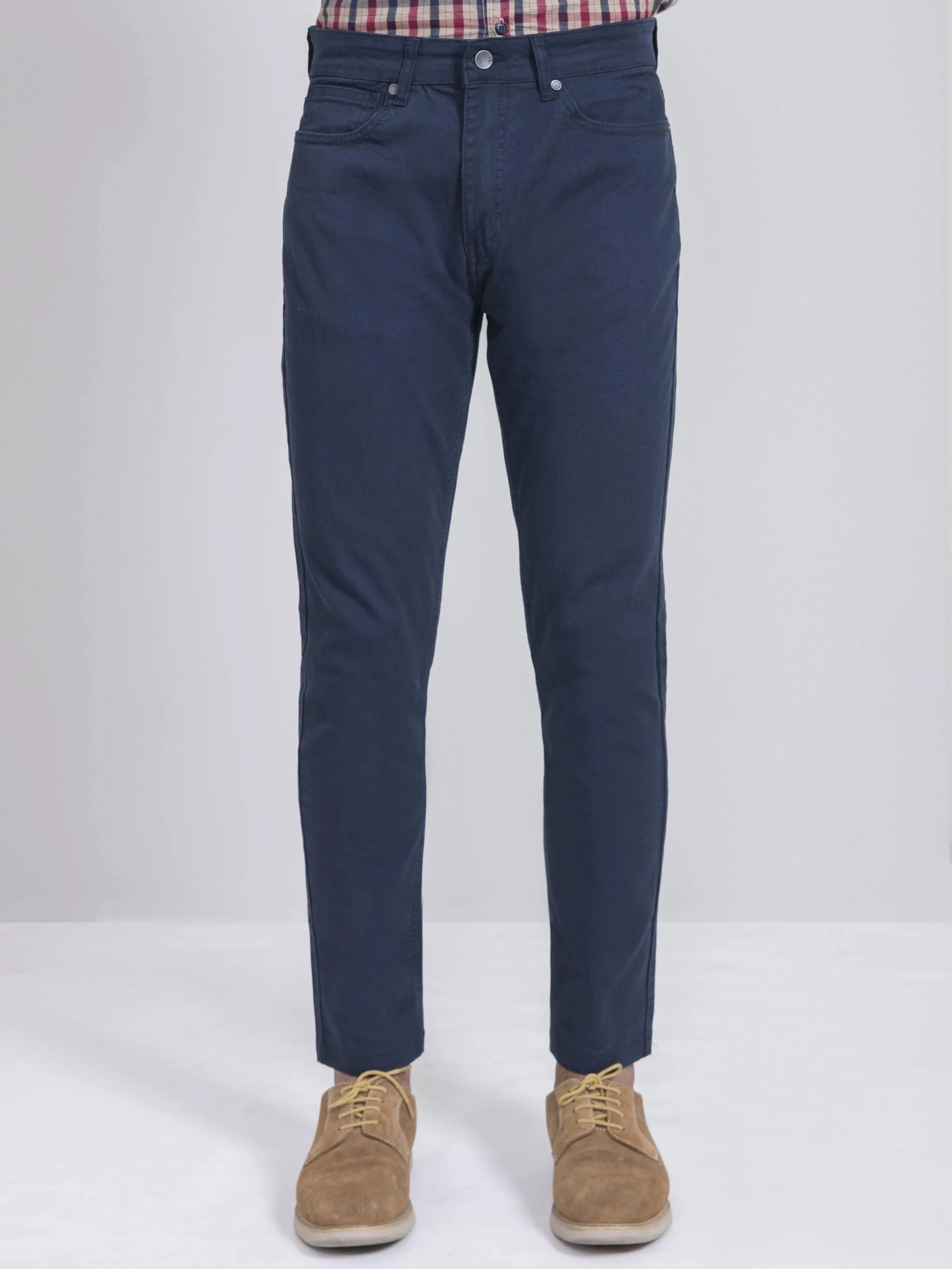 CASUAL PANT SLIM FIT 5 POCKET NAVY BLUE