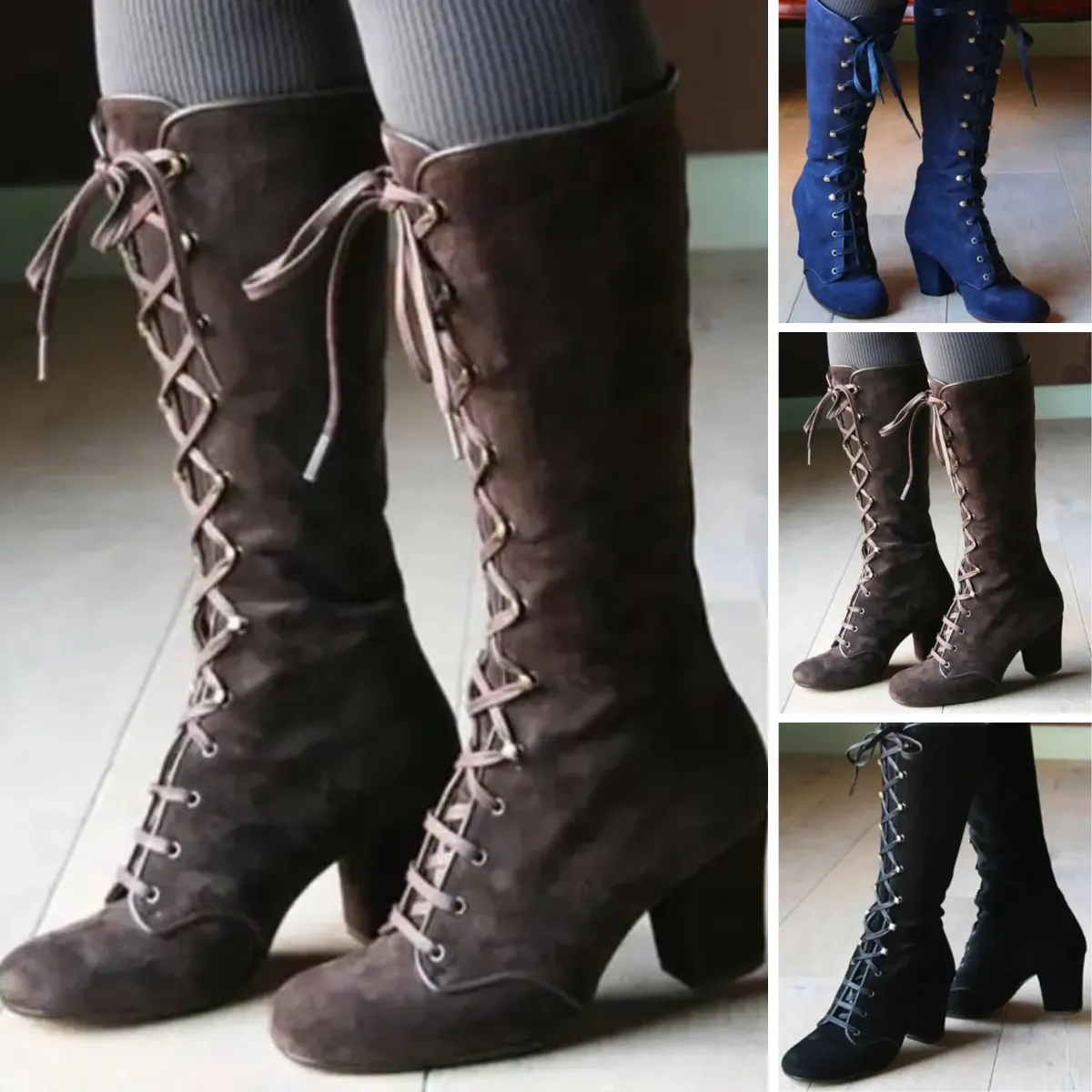 Casual Suede Retro Ankle Boots with Heel for Women | Perfect for Casual Days