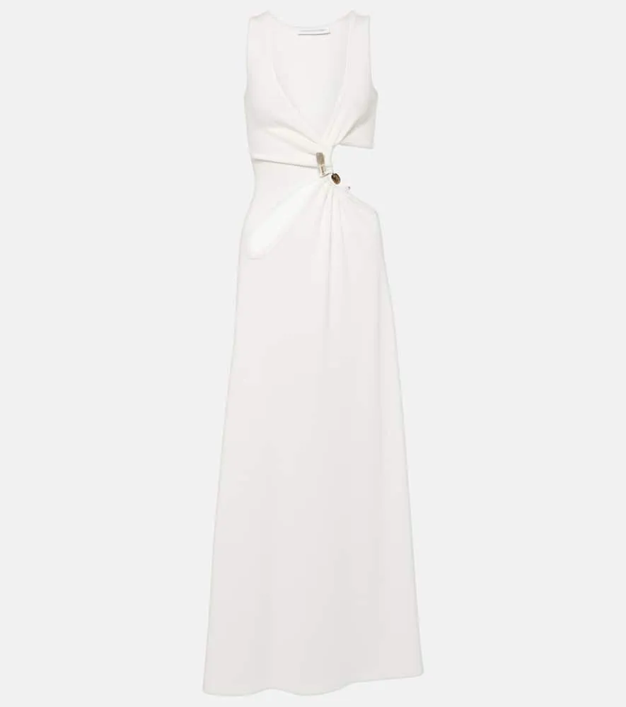 Christopher Esber Stone Cavern ribbed-knit cutout maxi dress