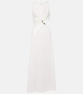 Christopher Esber Stone Cavern ribbed-knit cutout maxi dress