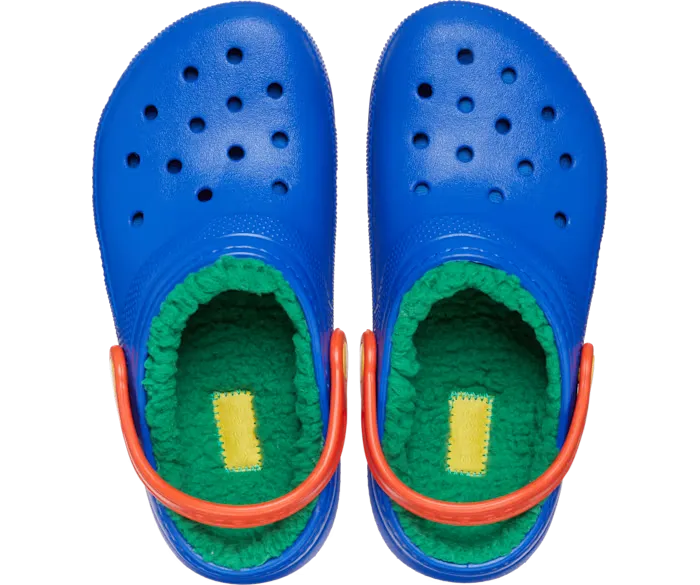 Crocs Boys Classic Lined Clog K Blue Bolt/Multi