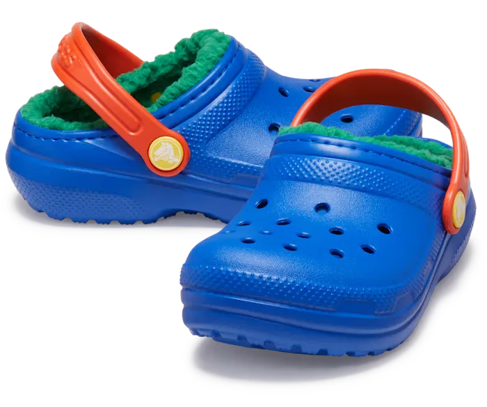 Crocs Boys Classic Lined Clog K Blue Bolt/Multi