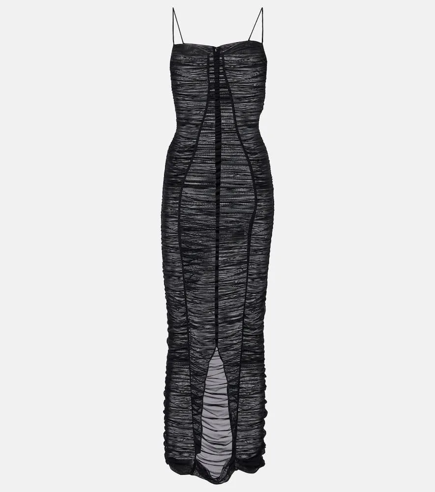Dolce&Gabbana Sheer draped tulle midi dress