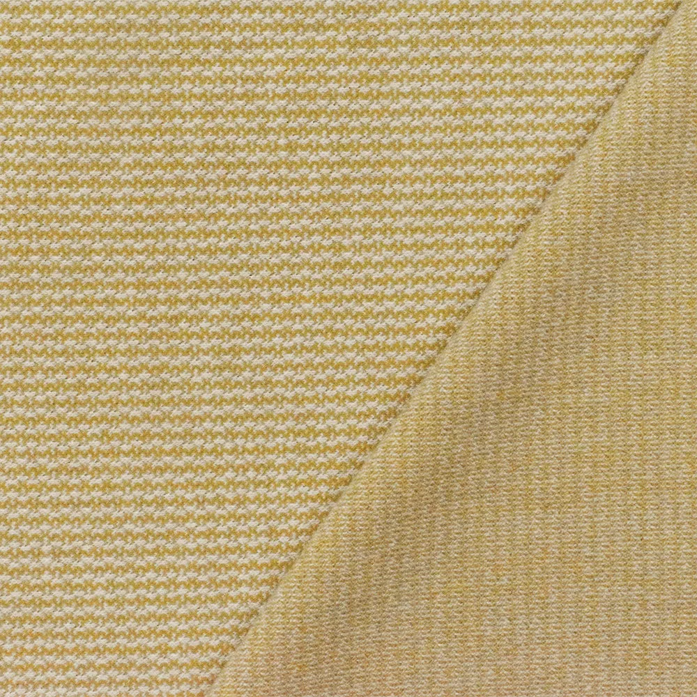 Earth Yellow-White Textured Stripe Stretch Jersey Knit Fabric