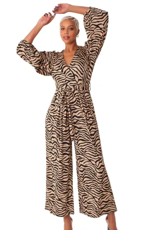 For Her Women Jump Suit 81990-Coffe/White