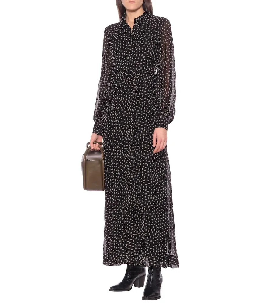Ganni Printed georgette maxi dress