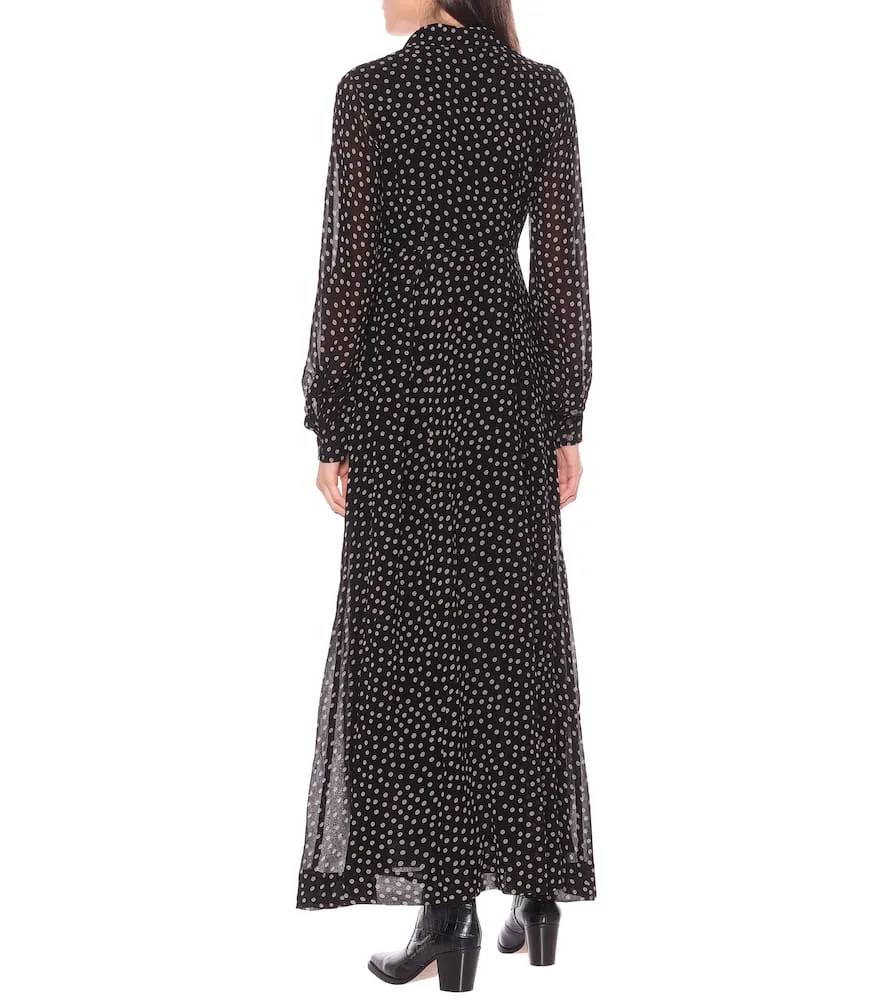 Ganni Printed georgette maxi dress