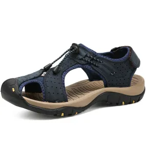 Genuine Leather Outdoor Men Beach Sandals