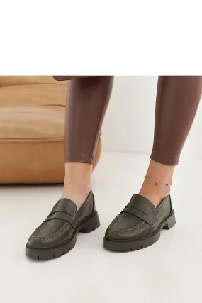 Green Maybritt moccasins