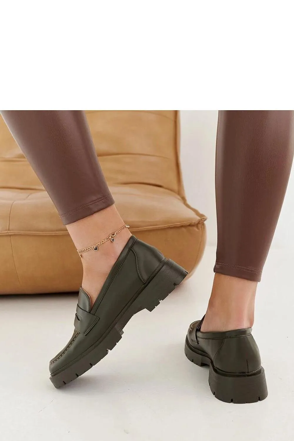 Green Maybritt moccasins
