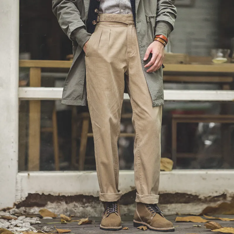 Gurkha Pants High-waist Trousers Officer Military Pants Business Mult-pockets
