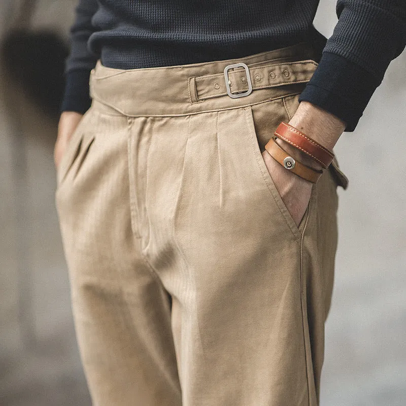 Gurkha Pants High-waist Trousers Officer Military Pants Business Mult-pockets