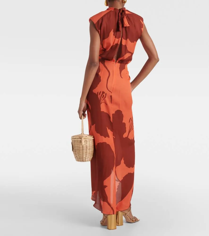 Johanna Ortiz Cutout floral silk maxi dress
