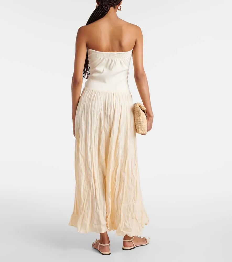 Johanna Ortiz Linen-blend maxi dress