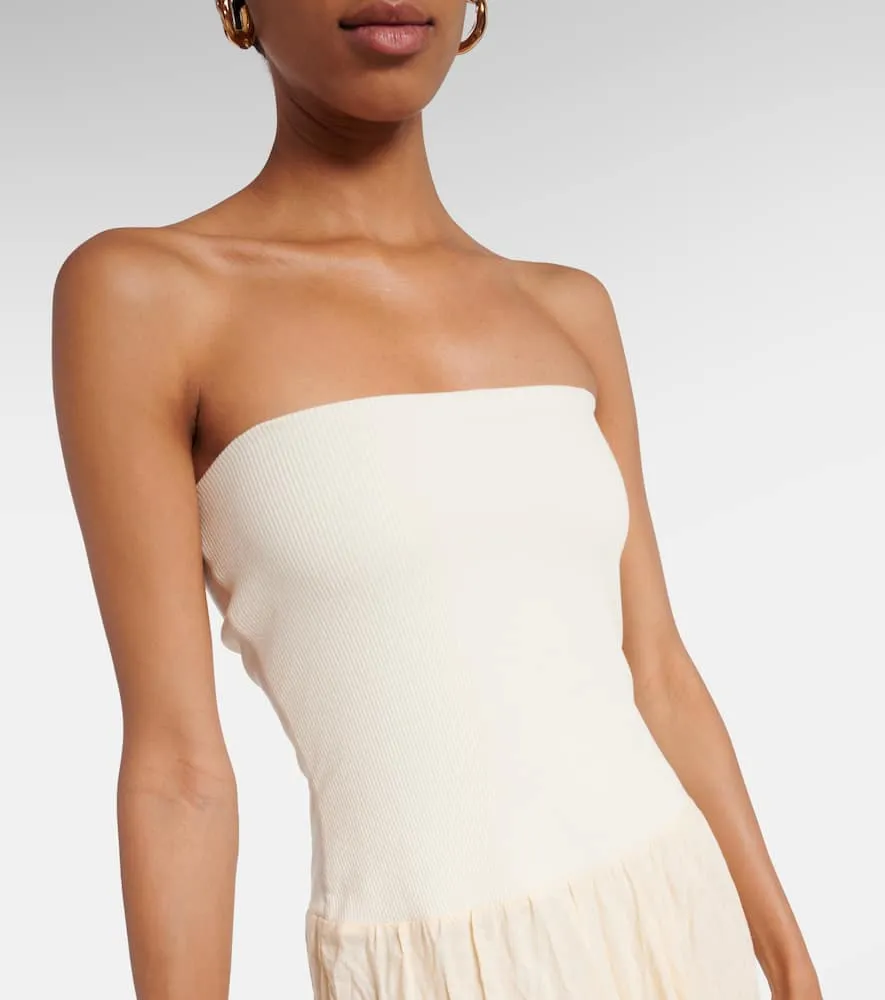 Johanna Ortiz Linen-blend maxi dress